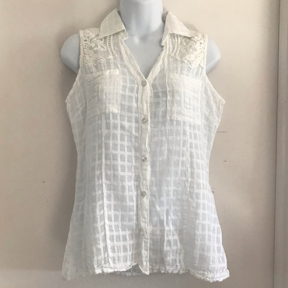 LovePotion Lace details Cotton Blouse Lightweight - Picture 3 of 10